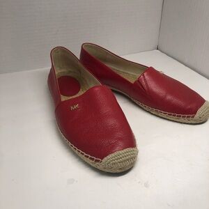 Michael Kors Kendrick Vibrant Red Espadrilles SIZE 7.5 M